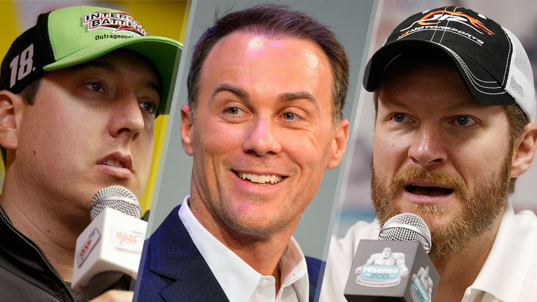 Kyle Busch, driver of the #18 Interstate Batteries Toyota, speaks to the media before practice for the NASCAR Sprint Cup Series AAA 400 at Dover International Speedway on October 2, 2015 in Dover, Delaware. (Photo by Brian Lawdermilk/Getty Images) NASCAR driver Kevin Harvick speaks during an Advertising Week panel at Times Center on October 1, 2015 in New York City. (Photo by Alex Goodlett/NASCAR/NASCAR via Getty Images) Team owner Dale Earnhardt Jr. speaks to the media before practice for the NASCAR XFINITY Series Hisense 200 at Dover International Speedway on October 2, 2015 in Dover, Delaware. (Photo by Brian Lawdermilk/Getty Images)