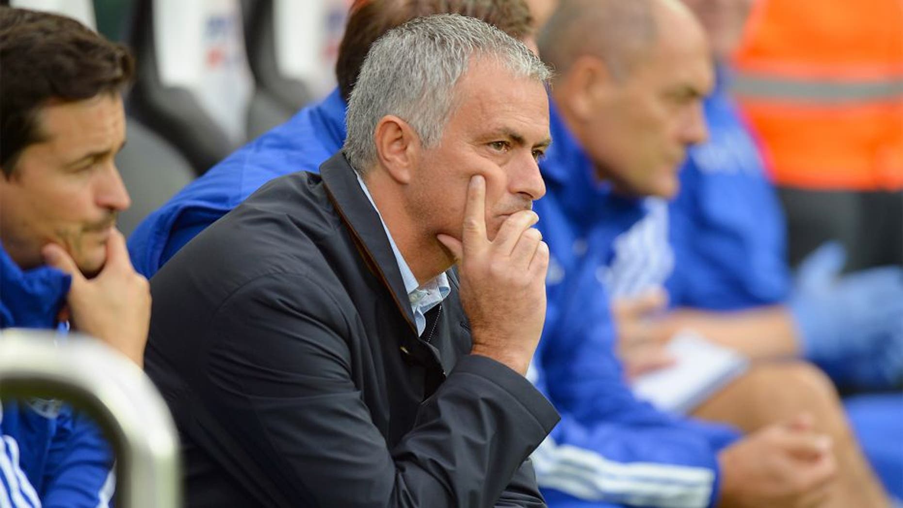 NEWCASTLE UPON TYNE, ENGLAND - SEPTEMBER 26: Jose Mourinho manager of Chelsea looks on during the Barclays Premier League match between Newcastle United and Chelsea at St James' Park on September 26, 2015 in Newcastle upon Tyne, United Kingdom. (Photo by Tony Marshall/Getty Images)