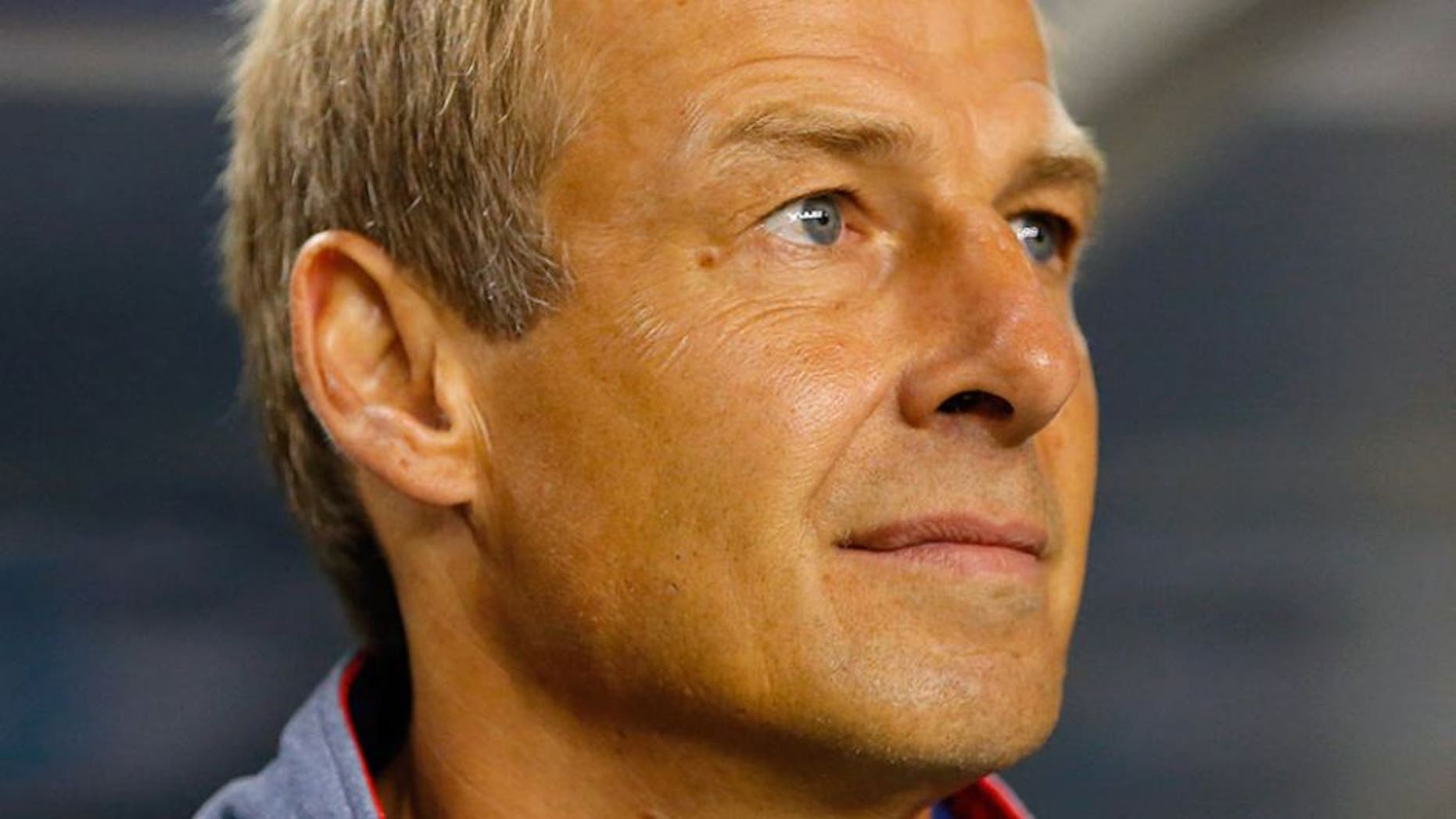 ATLANTA, GA - JULY 22: Jurgen Klinsmann of the United States of America stands prior to the 2015 CONCACAF Golf Cup Semifinal match between Jamaica and the United States at Georgia Dome on July 22, 2015 in Atlanta, Georgia. (Photo by Kevin C. Cox/Getty Images)
