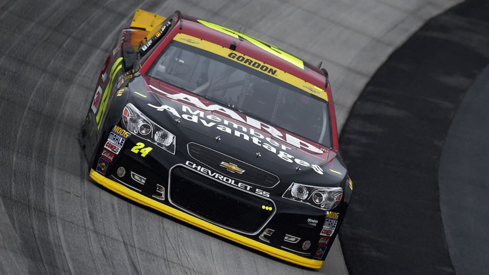 DOVER, DE - OCTOBER 03: Jeff Gordon, driver of the #24 AARP Member Advantages Chevrolet, drives during practice for the NASCAR Sprint Cup Series AAA 400 at Dover International Speedway on October 3, 2015 in Dover, Delaware. (Photo by Rainier Ehrhardt/NASCAR via Getty Images)