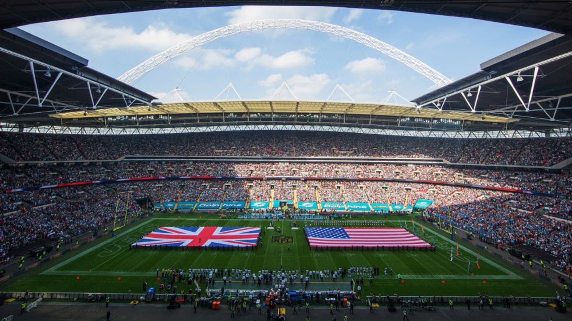 LONDON, ENGLAND - OCTOBER 04: A general view prior to the game between Miami Dolphins and New York Jets at Wembley Stadium on October 4, 2015 in London, England. (Photo by Jed Leicester - NFL/Pool/Getty Images)