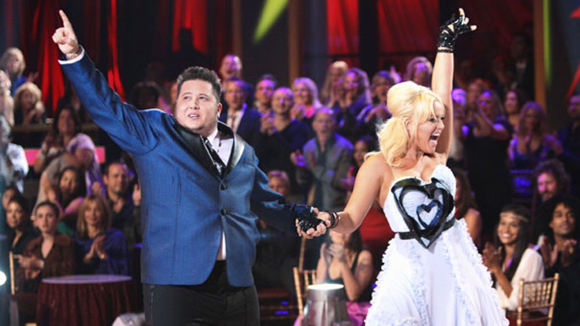 Sept. 26: In this image released by ABC, Chaz Bono, left, and his partner Lacey Schwimmer perform on the celebrity dance competition series, "Dancing with the Stars," in Los Angeles.