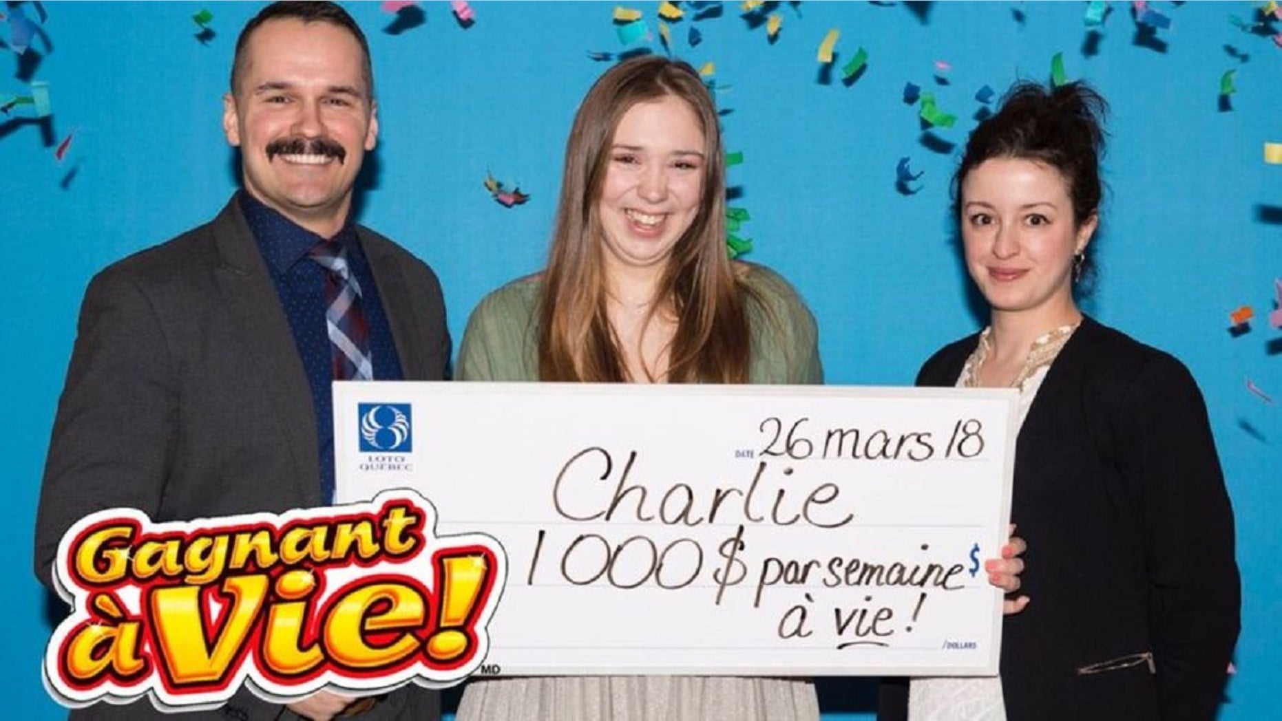 Charlie Lagarde celebrated her 18th birthday with a lotto ticket that turned out to be a gift worth $1,000 a week for life.