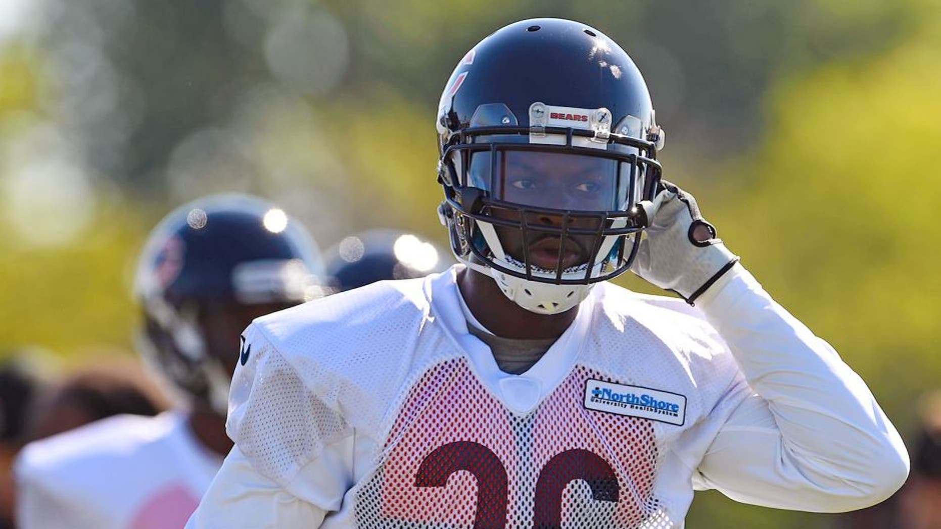 Jul 30, 2015; Bourbonnais, IL, USA; Chicago Bears safety Sherrod Martin (36) during practice at Olivet Nazarene University. Mandatory Credit: Mike DiNovo-USA TODAY Sports