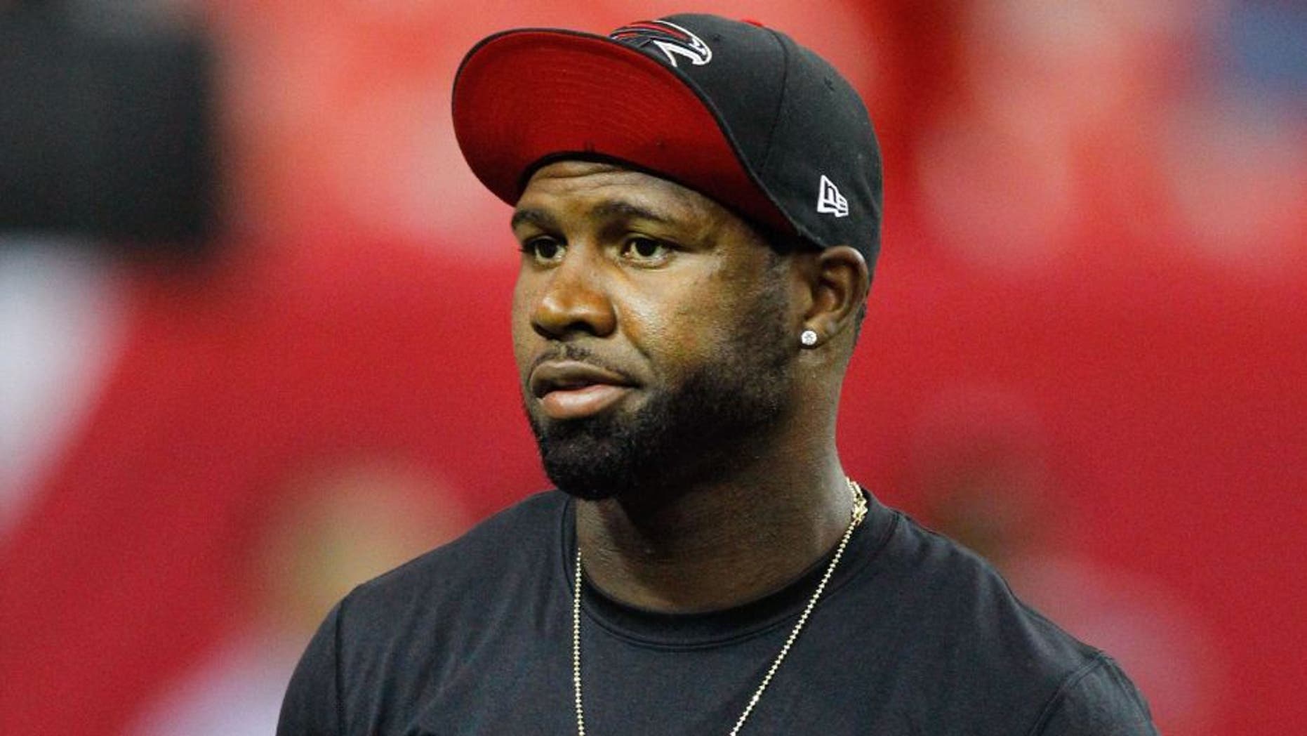 Sep 3, 2015; Atlanta, GA, USA; Atlanta Falcons wide receiver Devin Hester (17) on the field before a game against the Baltimore Ravens at the Georgia Dome. Mandatory Credit: Brett Davis-USA TODAY Sports