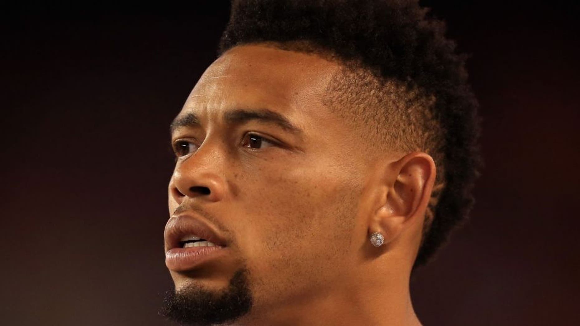 Aug 20, 2015; Cleveland, OH, USA; Cleveland Browns defensive back Joe Haden against the Buffalo Bills at FirstEnergy Stadium. Mandatory Credit: Andrew Weber-USA TODAY Sports