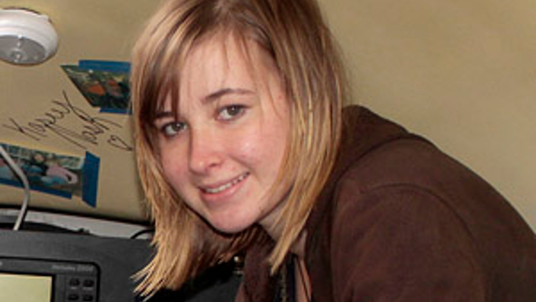 CAPE TOWN, SOUTH AFRICA - 21 May 2010: (SOUTH AFRICA, UAE, BRAZIL OUT) Abby Sunderland, an American teenager left California 103 days ago on her solo voyage around the world, but she had some steering problems with her yacht, 'Wild Eyes' and had to dock in Cape Town, South Africa on 21 May 2010 to get the problem fixed. Abby says that since she was 13 years old she had a big dream to sail across the world alone and when her brother did it a year ago she was even more eager to set sail. Her yacht is being repaired at the V&A Waterfront Marina in Cape Town. (Photo by Jaco Marais/Gallo Images/Getty Images) *** Local Caption *** Abby Sunderland