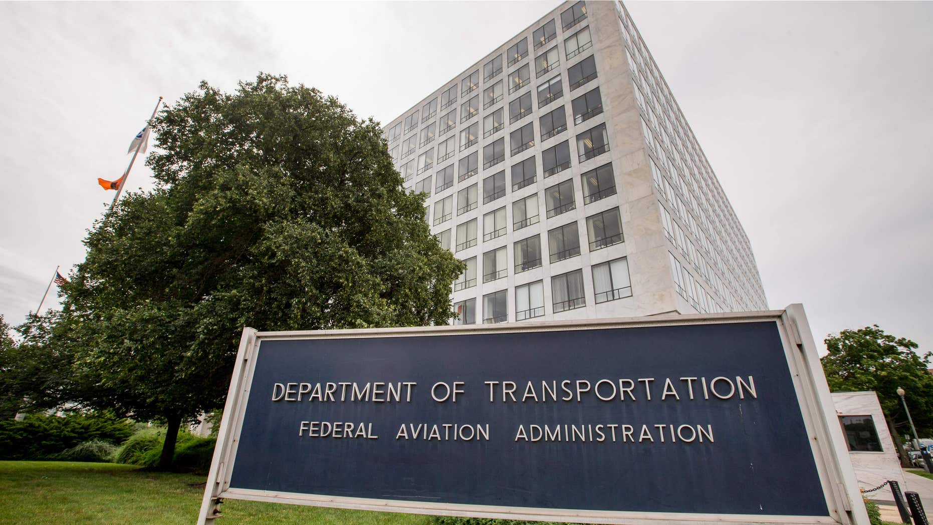 In this photo taken June 19, 2015, the Transportation Department's Federal Aviation Administration (FAA) building in Washington.