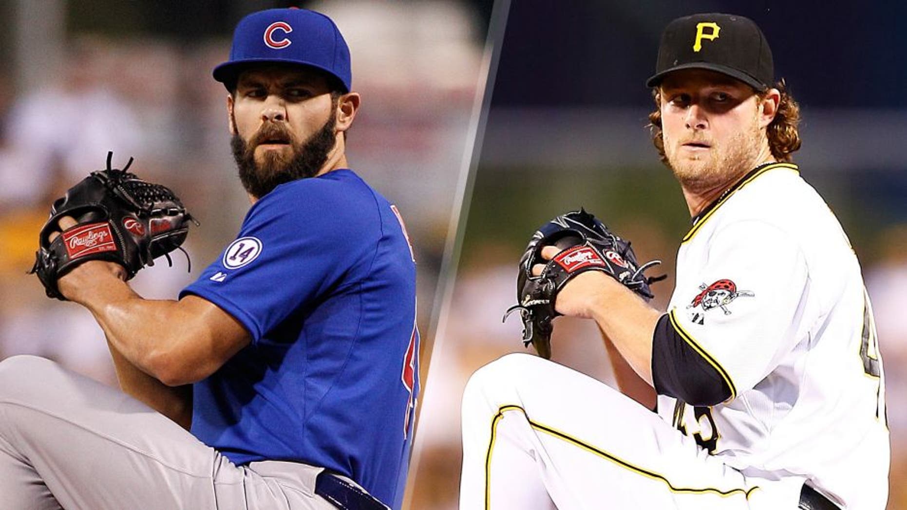 Jake Arrieta #49 of the Chicago Cubs in action during the game against the Pittsburgh Pirates at PNC Park on September 16, 2015 in Pittsburgh, Pennsylvania. (Photo by Justin K. Aller/Getty Images) Gerrit Cole #45 of the Pittsburgh Pirates pitches against the Los Angeles Dodgers at PNC Park on August 7, 2015 in Pittsburgh, Pennsylvania. (Photo by Jared Wickerham/Getty Images)