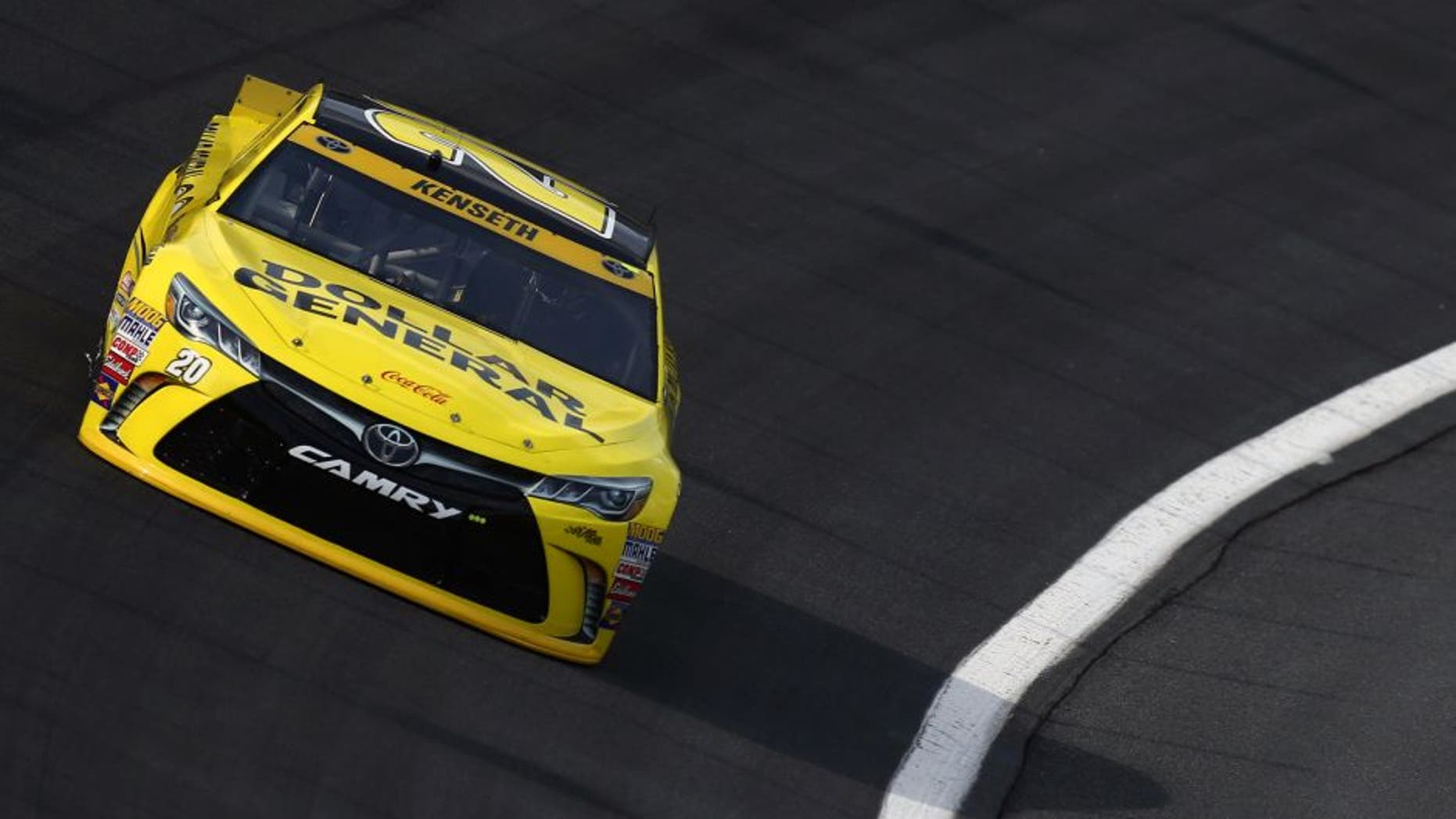 CHARLOTTE, NC - OCTOBER 08: Matt Kenseth, driver of the #20 Dollar General Toyota, practices for the NASCAR Sprint Cup Series Bank of America 500 at Charlotte Motor Speedway on October 8, 2015 in Charlotte, North Carolina. (Photo by Sarah Crabill/NASCAR via Getty Images)