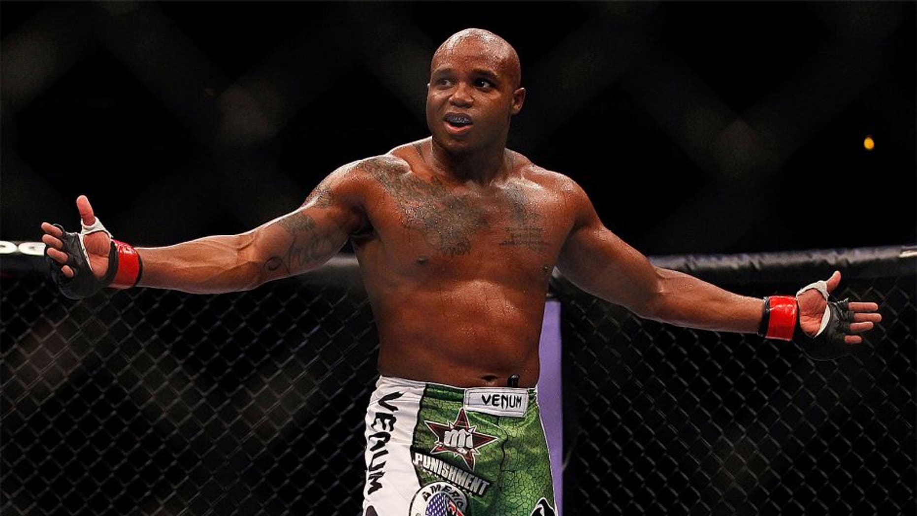 ATLANTA, GA - APRIL 21: Marcus Brimage reacts during his featherweight bout with Maximo Blanco (not pictured) for UFC 145 at Philips Arena on April 21, 2012 in Atlanta, Georgia. (Photo by Kevin C. Cox/Getty Images)