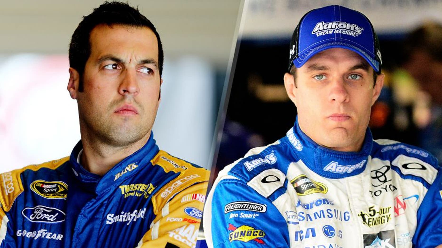 INDIANAPOLIS, IN - JULY 24: Sam Hornish Jr., driver of the #9 Medallion Bank Ford, stands in the garage during practice for the NASCAR Sprint Cup Series Crown Royal Presents the Jeff Kyle 400 at the Brickyard at Indianapolis Motorspeedway on July 24, 2015 in Indianapolis, Indiana. (Photo by Jerry Markland/Getty Images) DOVER, DE - OCTOBER 03: David Ragan, driver of the #55 Aaron's Online Dream Machine Toyota, prepares to drive during practice for the NASCAR Sprint Cup Series AAA 400 at Dover International Speedway on October 3, 2015 in Dover, Delaware. (Photo by Jeff Curry/Getty Images)