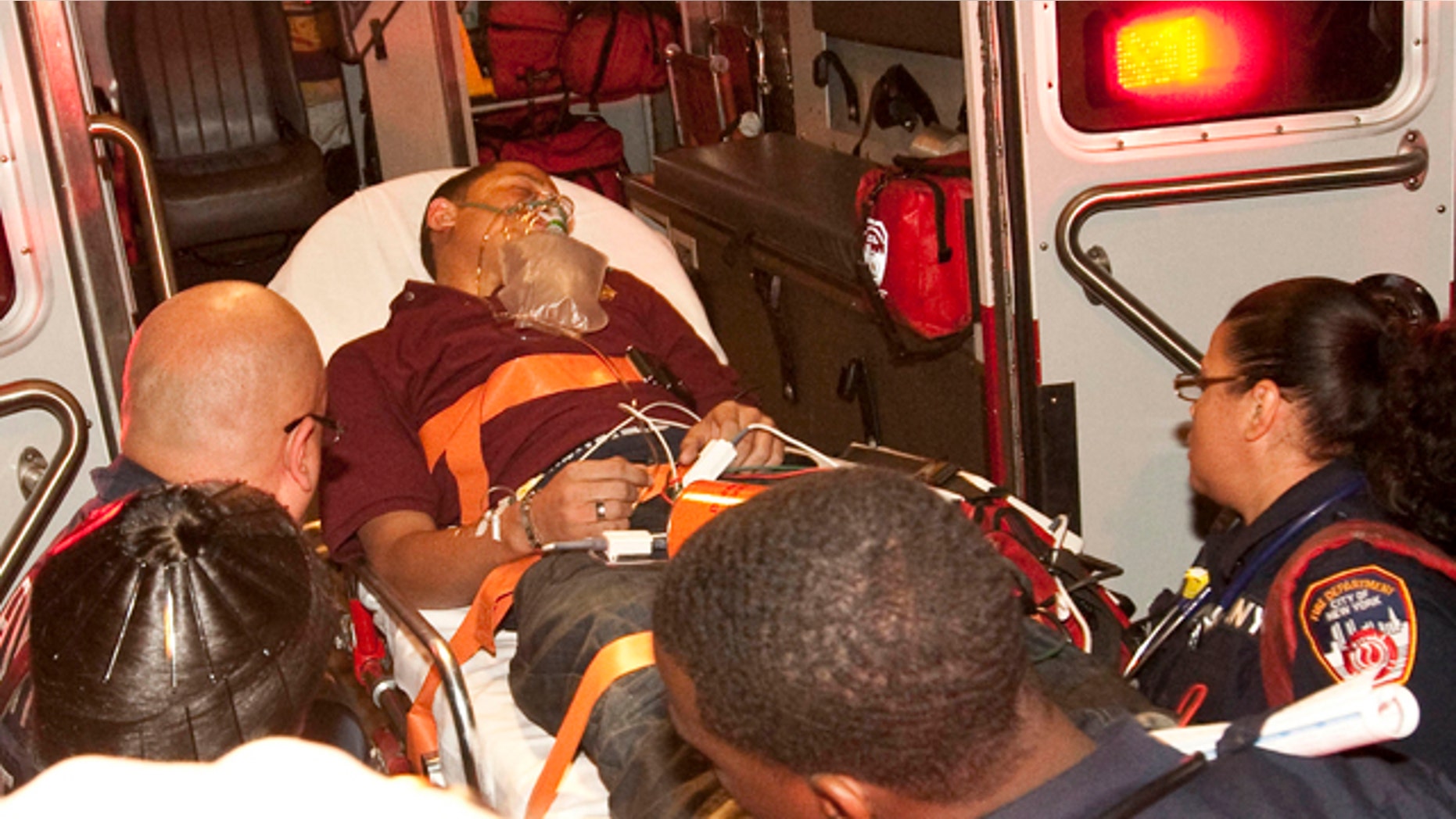 Oct. 8: Bryan Almonte is rushed to the hospital after suffering a medical emergency in New York.