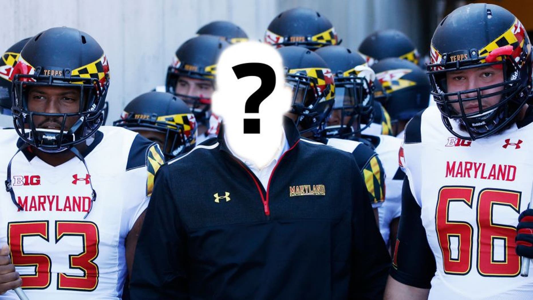 MADISON, WI - OCTOBER 25: Head coach Randy Edsall of the Maryland Terrapins stands with his team before the game against the Wisconsin Badgers at Camp Randall Stadium on October 25, 2014 in Madison, Wisconsin. Wisconsin defeated Maryland 52-7. (Photo by Joe Robbins/Getty Images) *** Local Caption *** Randy Edsall