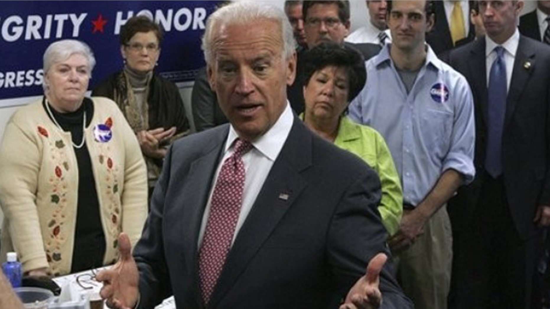 Vice President Joe Biden addresses volunteers and supporters at U.S. Rep. Chris Carney's Dickson City, Pa. campaign office on Monday, Oct. 11, 2010. (AP Photo/Scranton Times & Tribune, Michael J. Mullen) WILKES BARRE TIMES-LEADER OUT; MANDATORY CREDIT