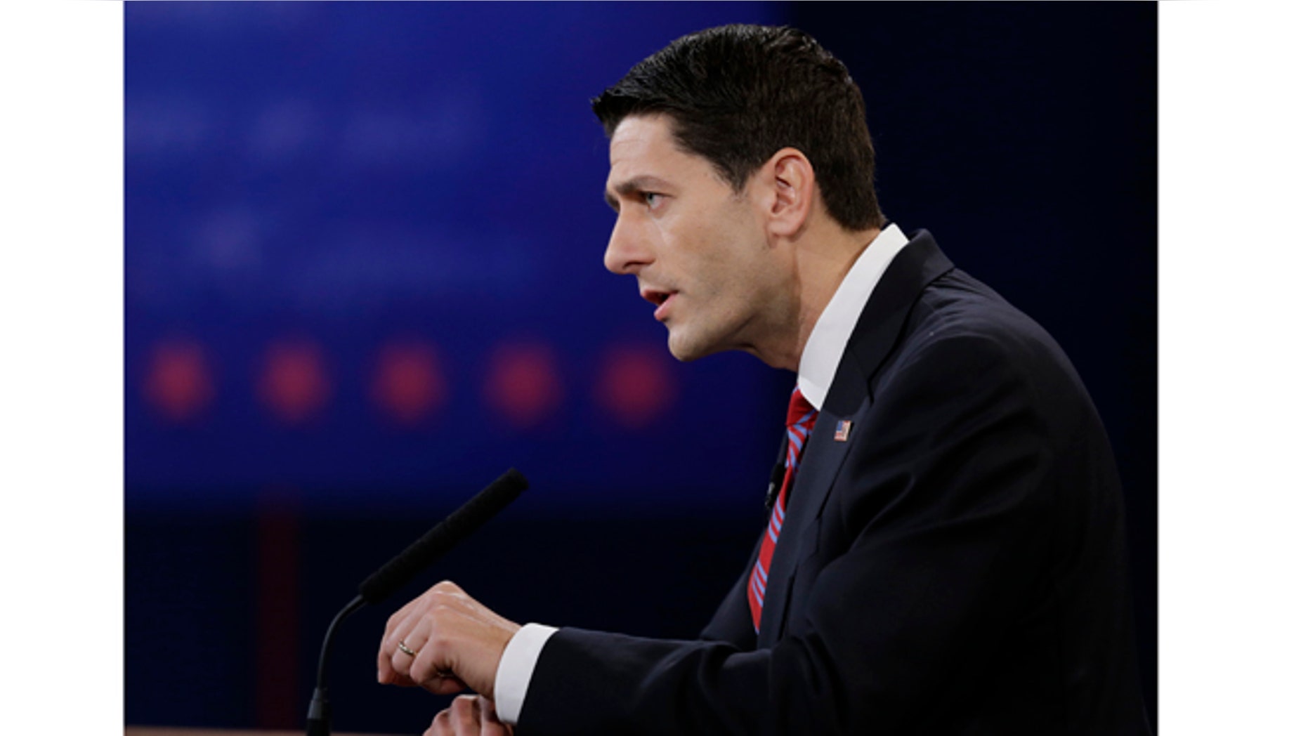 Oct. 11, 2012: Republican vice presidential nominee, Rep. Paul Ryan, of Wisconsin, speaks during the vice presidential debate at Centre College in Danville, Ky.