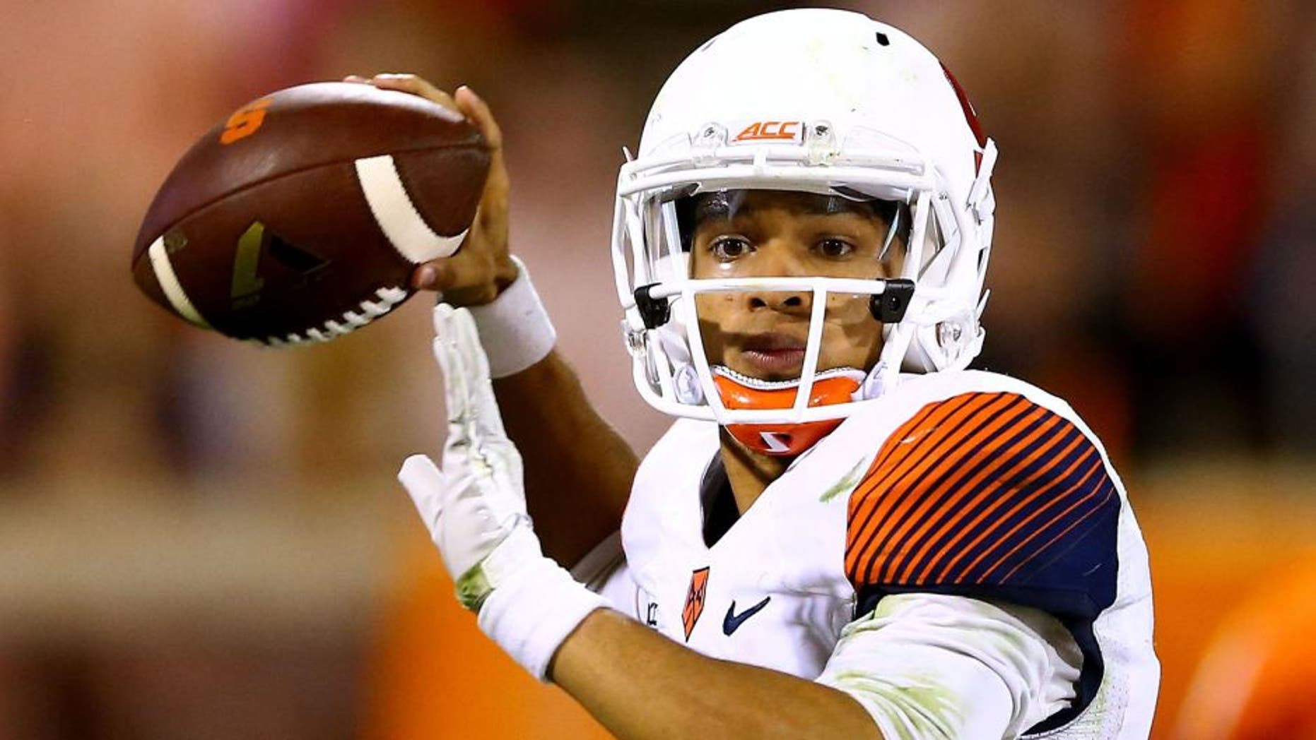 CLEMSON, SC - OCTOBER 25: AJ Long #4 of the Syracuse Orange during their game at Memorial Stadium on October 25, 2014 in Clemson, South Carolina. (Photo by Streeter Lecka/Getty Images)