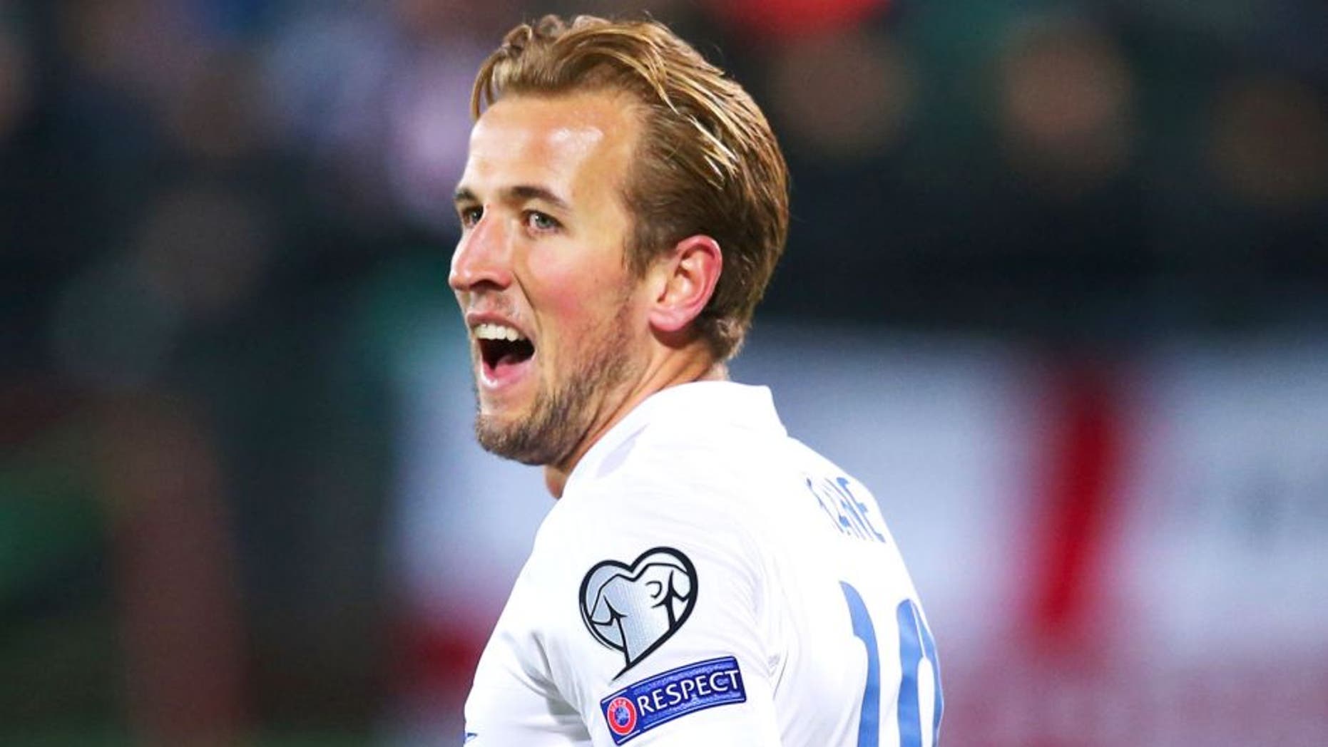 KAUNAS, LITHUANIA - OCTOBER 12: Harry Kane of England looks on during the UEFA EURO 2016 qualifying Group E match between Lithuania and England at LFF Stadionas on October 12, 2015 in Kaunas, Lithuania. (Photo by Alex Livesey/Getty Images)