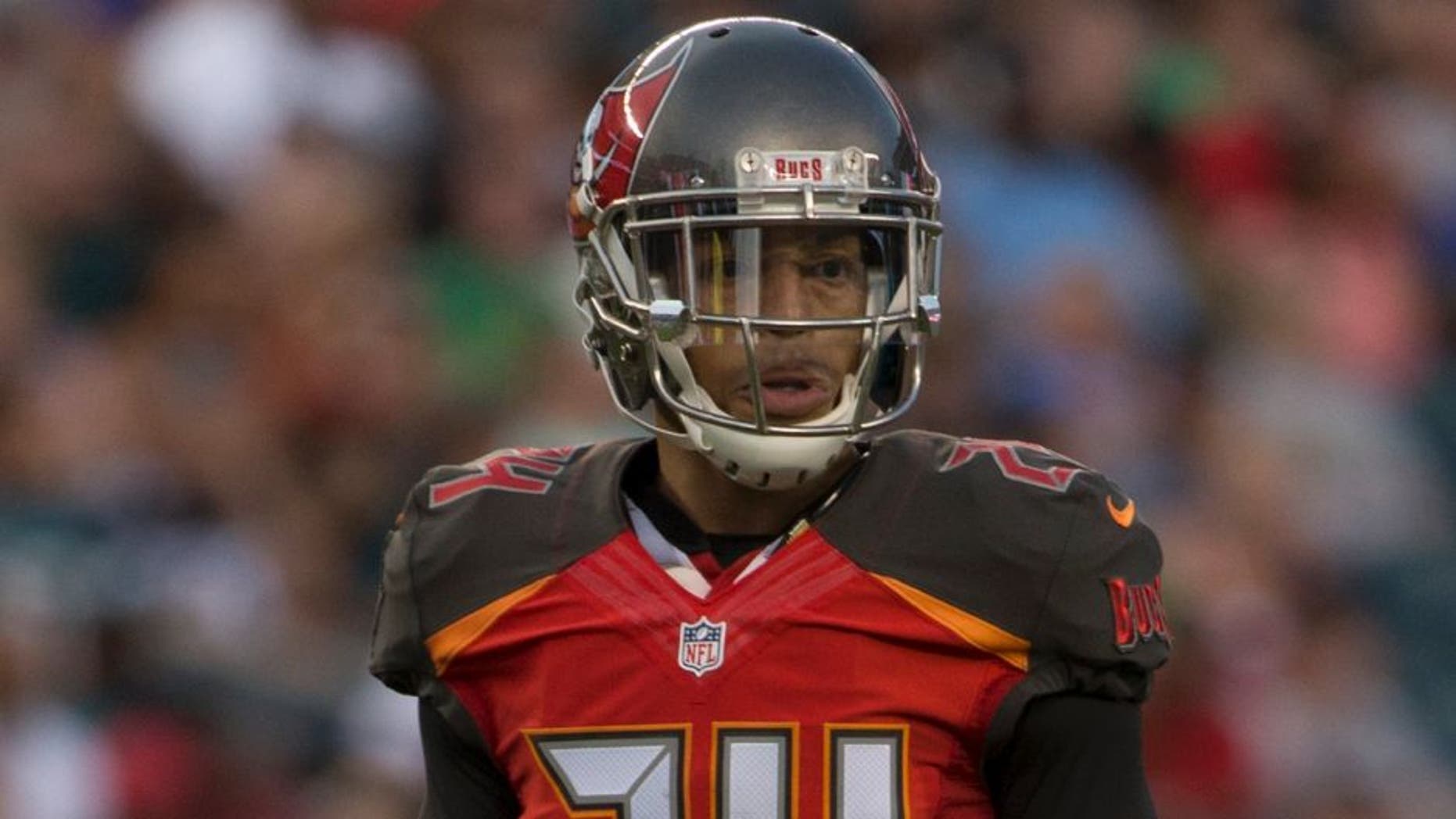 PHILADELPHIA, PA - AUGUST 11: Brent Grimes #24 of the Tampa Bay Buccaneers plays against the Philadelphia Eagles at Lincoln Financial Field on August 11, 2016 in Philadelphia, Pennsylvania. The Eagles defeated the Buccaneers 17-9. (Photo by Mitchell Leff/Getty Images)