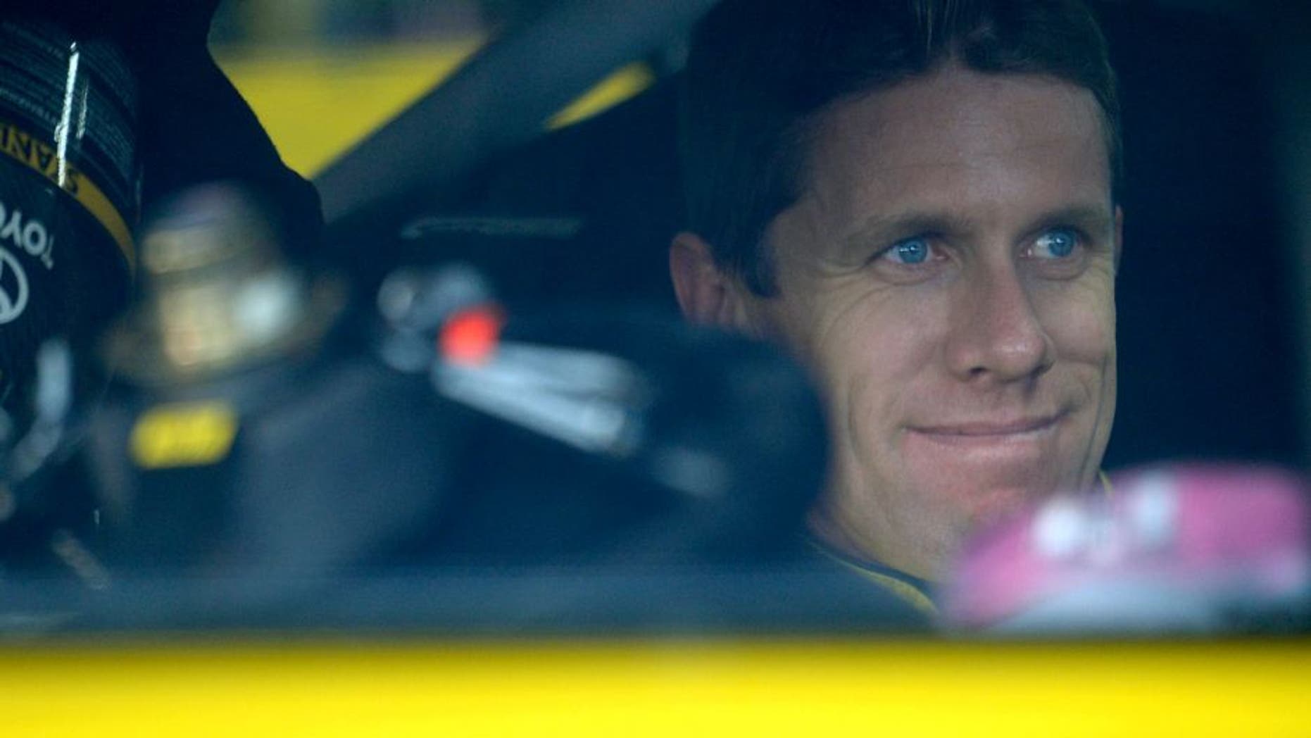 CHARLOTTE, NC - OCTOBER 09: Carl Edwards, driver of the #19 Stanley Toyota, sits in his car during practice for the NASCAR Sprint Cup Series Bank of America 500 at Charlotte Motor Speedway on October 9, 2015 in Charlotte, North Carolina. (Photo by Robert Laberge/Getty Images)
