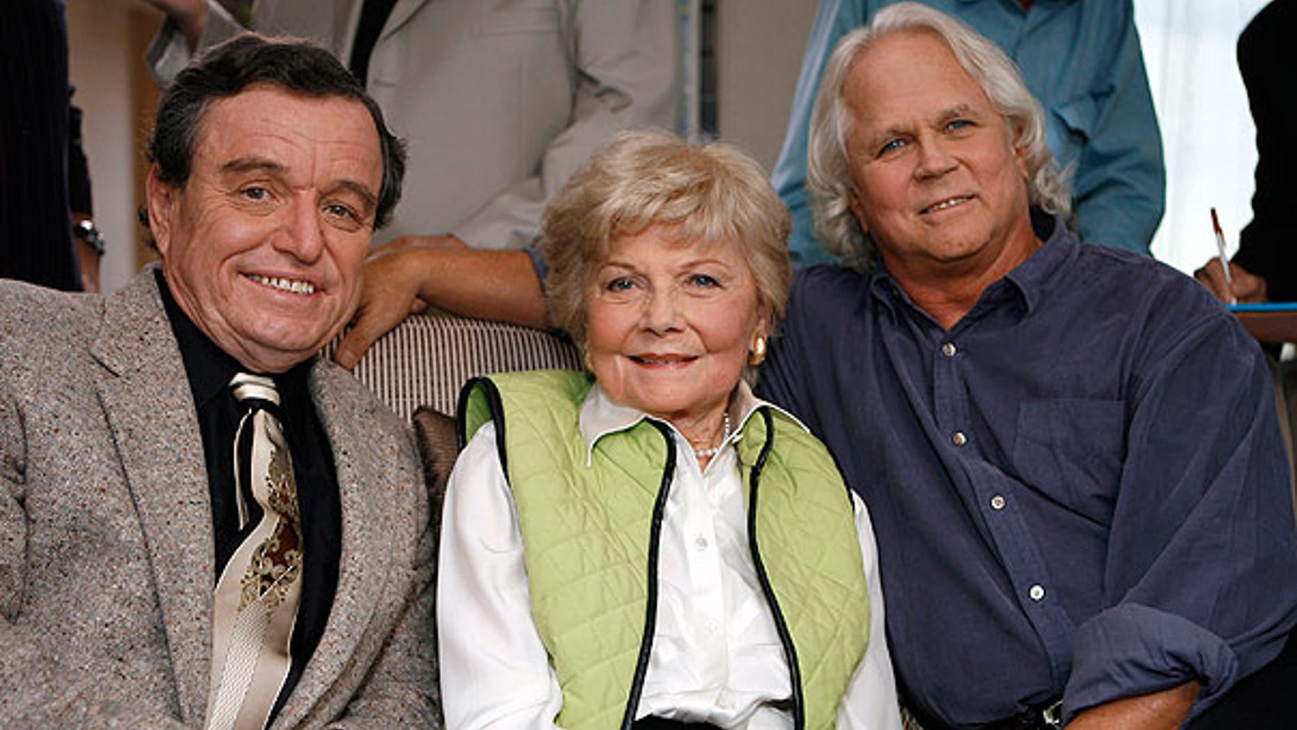 Sept. 27, 2007: Jerry Mathers, Barbara Billingsley, and Tony Dow, cast of "Leave It To Beaver", pose for a photo as they are reunited in Santa Monica, Calif.