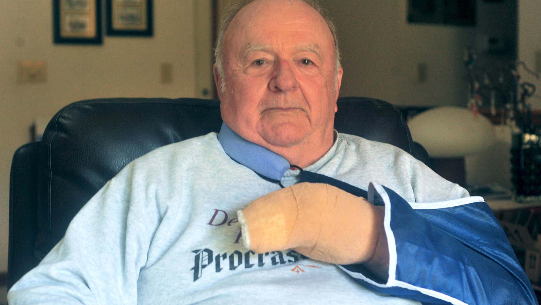 Oct. 15, 2015: James Vernon, 75, sits at his home in Morton, Ill.