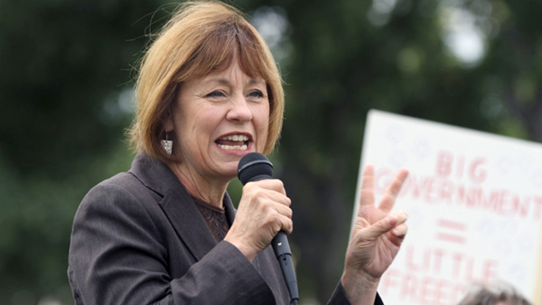 Oct. 11: Nevada GOP Senate candidate Sharron Angle speaks at a rally in Carson City, Nev.