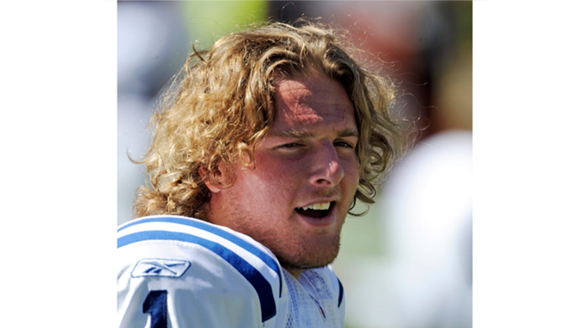 Sept. 26: Indianapolis Colts punter Pat McAfee is shown prior to an NFL football game against the Denver Broncos, in Denver.