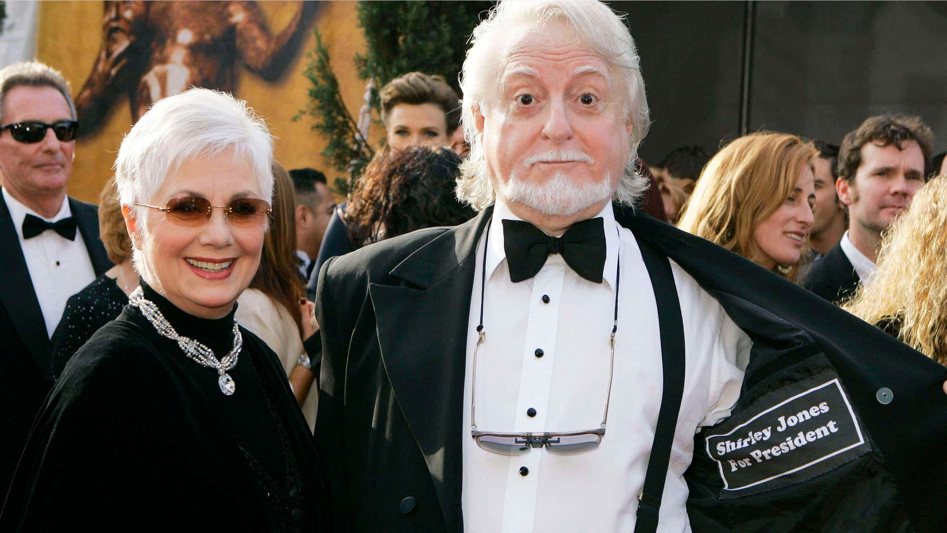 FILE - In this Jan. 28, 2007 file photo, Shirley Jones left, and her husband Marty Ingels arrive at the 13th Annual Screen Actors Guild Awards in Los Angeles.