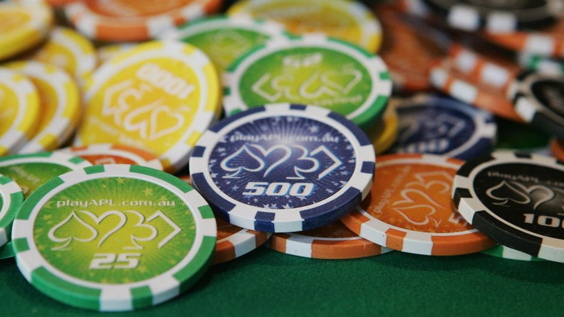 SYDNEY, AUSTRALIA - JULY 12: Gambling chips are pictured at a photo call at the Hotel CBD on July 12, 2007 in Sydney, Australia. The photo call was held to announce Shannon Noll as the new face of the Australian Poker League's new advertising campaign which will launch this Sunday, (Photo by Gaye Gerard/Getty Images)