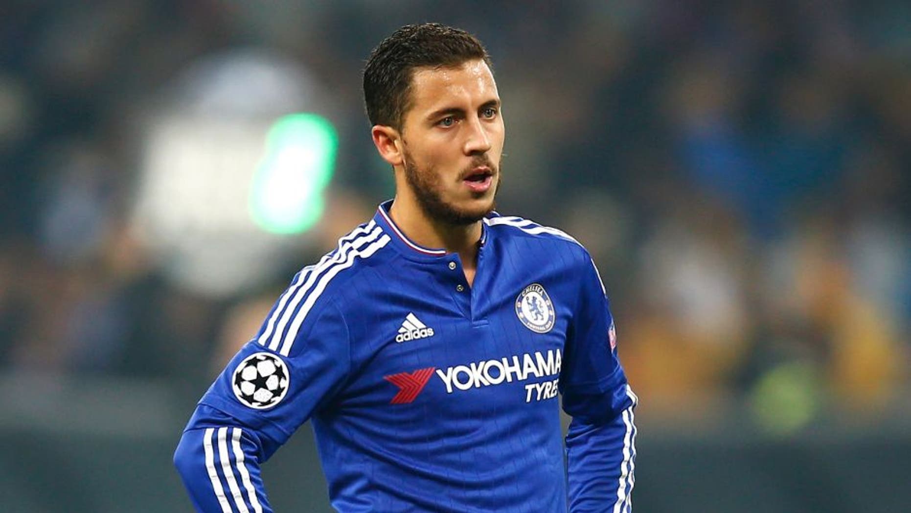 KIEV, UKRAINE - OCTOBER 20: Eden Hazard of Chelsea during the UEFA Champions League Group G match between FC Dynamo Kyiv and Chelsea at the Olympic Stadium on October 20, 2015 in Kiev, Ukraine. (Photo by Clive Rose/Getty Images)