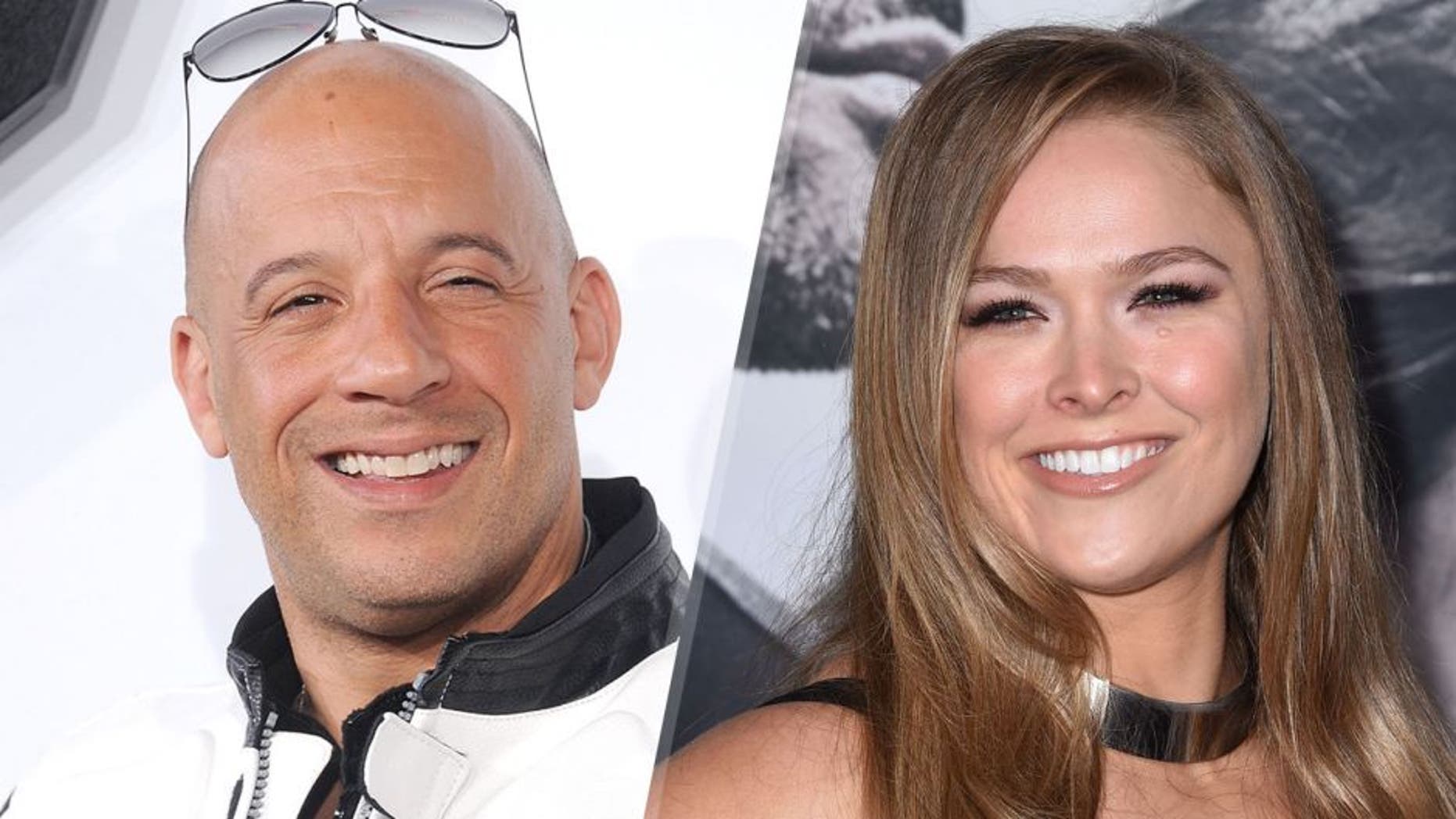 HOLLYWOOD, CA - APRIL 01: Actor Vin Diesel arrives at the Los Angeles premiere of "Furious 7" at TCL Chinese Theatre IMAX on April 1, 2015 in Hollywood, California. (Photo by Gregg DeGuire/WireImage), HOLLYWOOD, CA - APRIL 01: Ronda Rousey arrvies at the "Furious 7" - Los Angeles Premiere at TCL Chinese Theatre IMAX on April 1, 2015 in Hollywood, California. (Photo by Steve Granitz/WireImage)