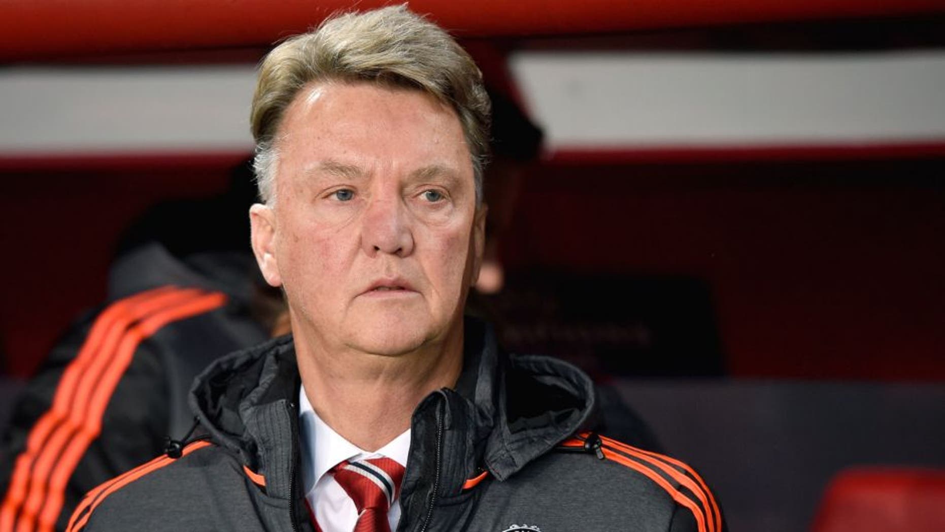 KHIMKI, RUSSIA - OCTOBER 21: Head coach Louis van Gaal of Manchester United FC looks on during the UEFA Champions League Group B match between CSKA Moscow and Manchester United FC at the Arena Khimki Stadium on October 21, 2015 in Moscow, Russia. (Photo by Epsilon/Getty Images)