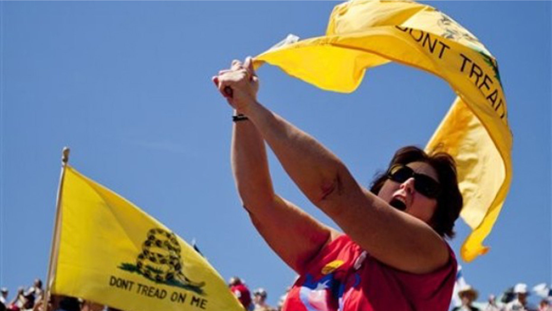 Sept. 12: Mary Syron, of St. Louis, gathers with other Tea Party supporters on the steps of the Gateway Arch during the "Gateway to November" rally hosted by the St. Louis Tea Party and Tea Party Patriots in St. Louis.