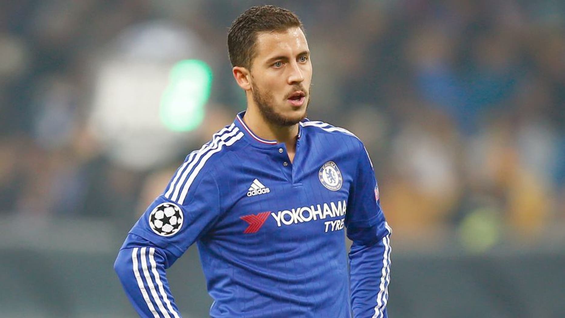 KIEV, UKRAINE - OCTOBER 20: Eden Hazard of Chelsea during the UEFA Champions League Group G match between FC Dynamo Kyiv and Chelsea at the Olympic Stadium on October 20, 2015 in Kiev, Ukraine. (Photo by Clive Rose/Getty Images)