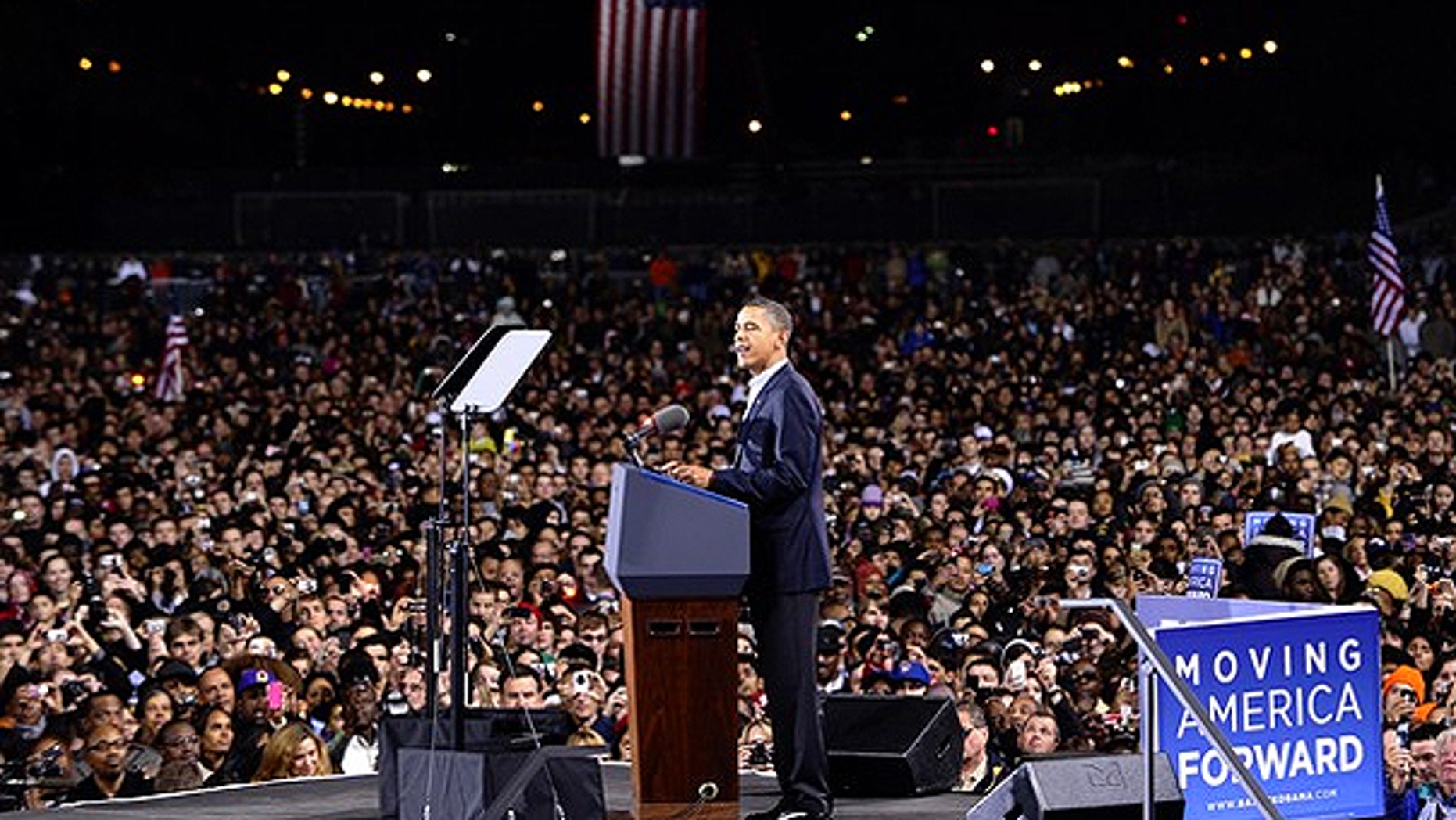 Oct. 30: President Obama speaks during a 'Moving America Forward' rally in Chicago, Ill.