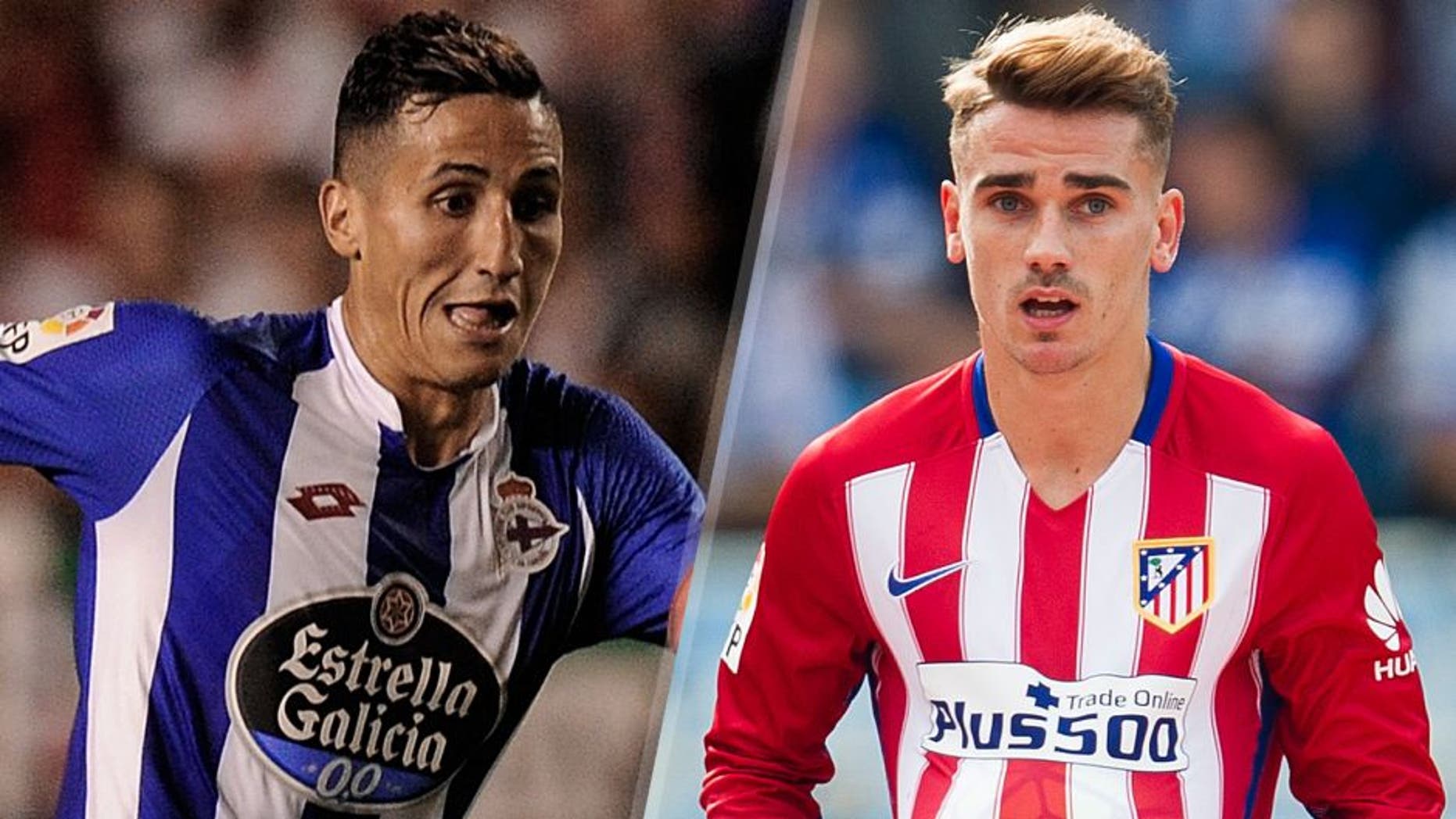 Faycal Fajr of RC Deportivo la Coruna in action during the La Liga match between Rayo Vallecano and RC Deportivo La Coruna at Estadio Teresa Rivero on September 14, 2015 in Madrid, Spain. (Photo by Denis Doyle/Getty Images) Antoine Griezmann of Atletico de Madrid celebrates after scoring during the La Liga match between Real Sociedad de Futbol and Atletico de Madrid at Estadio Anoeta on October 18, 2015 in San Sebastian, Spain. (Photo by Juan Manuel Serrano Arce/Getty Images)