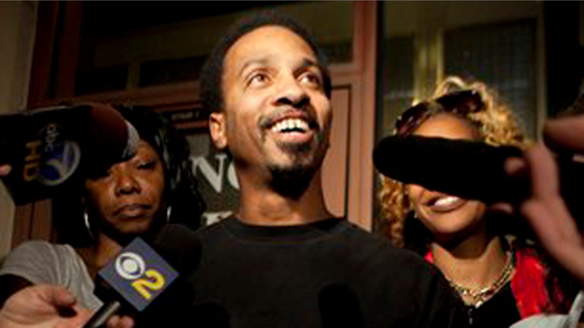 Oct. 4: Obie Anthony, whose murder conviction was overturned after 17 years behind bars, talks to reporters after he was released from prison in Los Angeles.