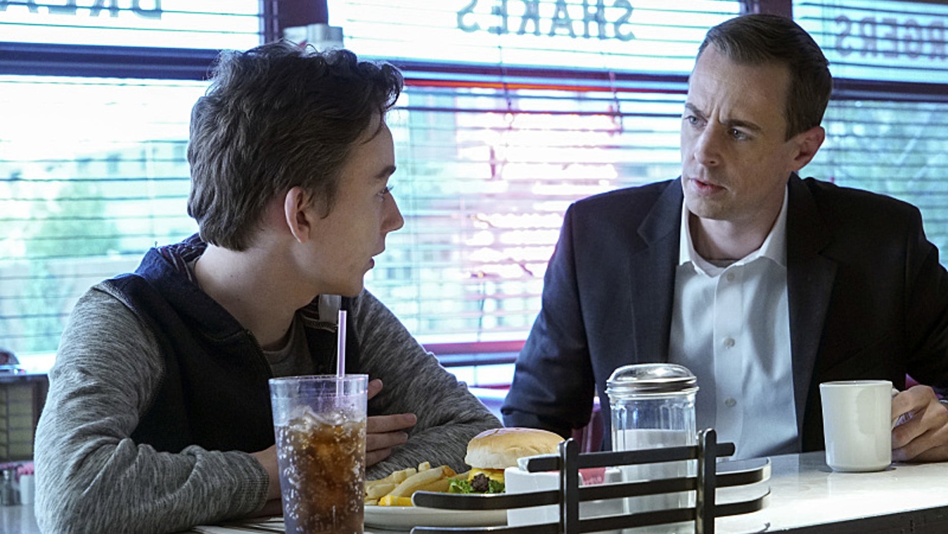 Pictured: Sean Murray (right) as Timothy McGee.