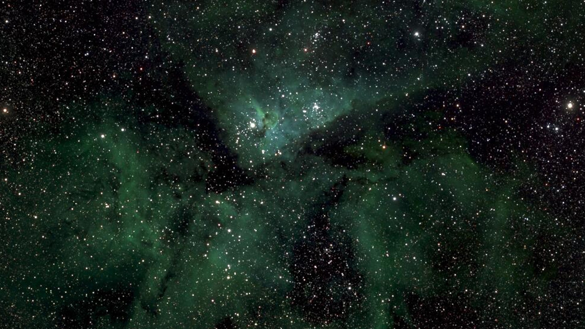 A small section of the Milky Way photo showing Eta Carinae. (Lehrstuhl für Astrophysik, RUB)