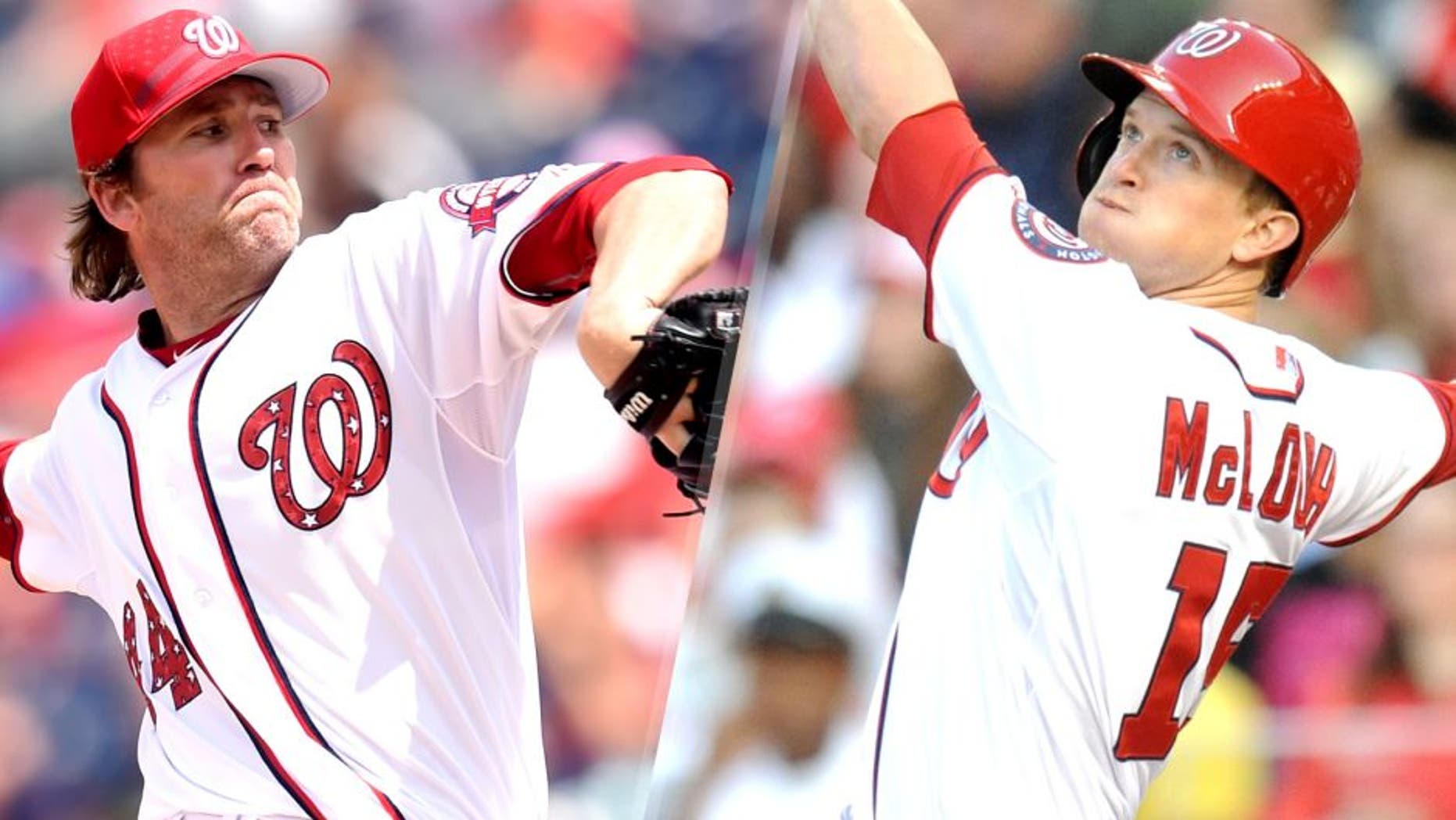 WASHINGTON, DC - JULY 04: Casey Janssen #44 of the Washington Nationals pitches during a baseball game against the San Francisco Giants at Nationals Park on July 4, 2015 in Washington, DC. The Nationals won 9-3. (Photo by Mitchell Layton/Getty Images)