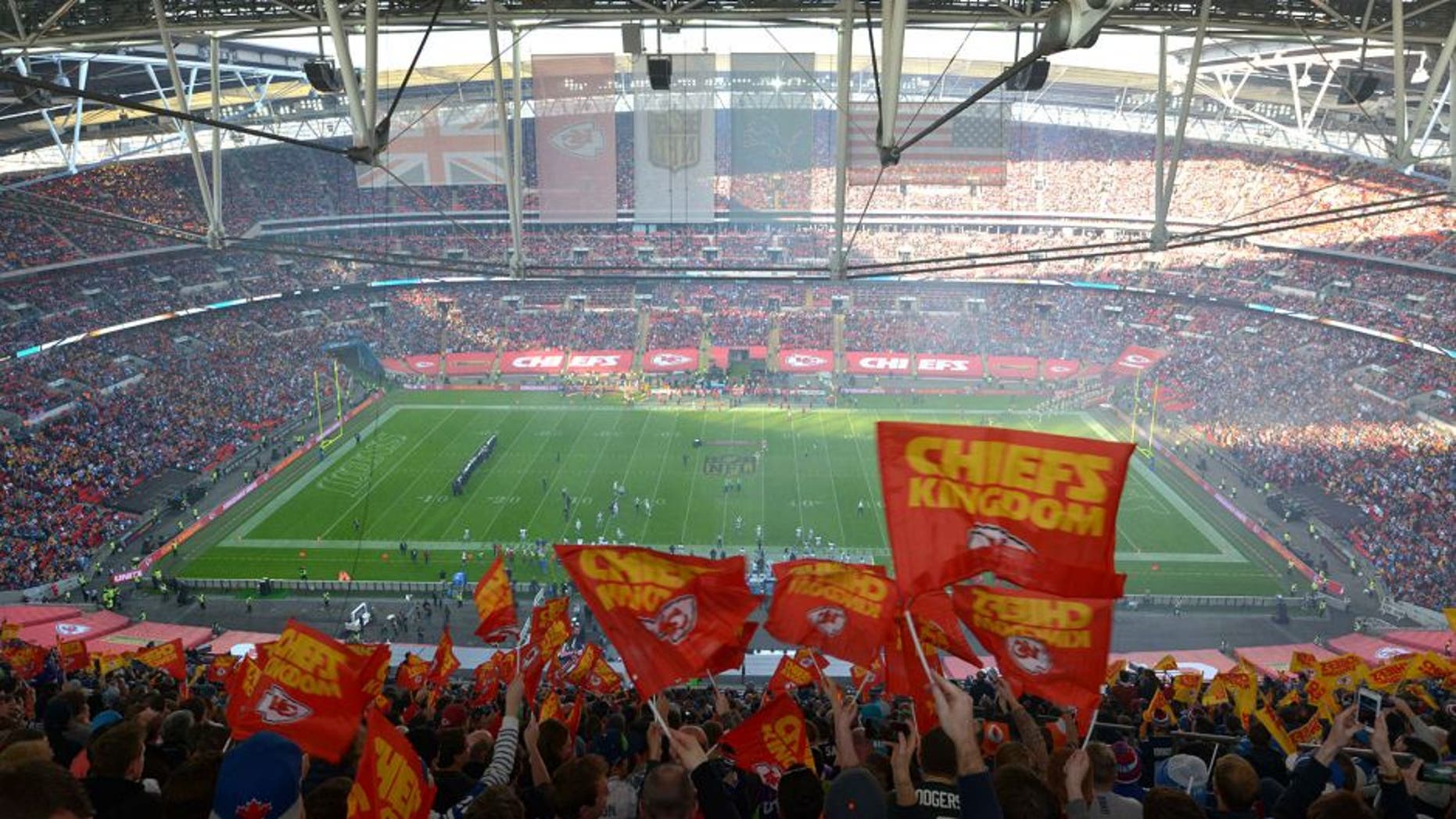 Nov 1, 2015; London, United Kingdom; General view of game 14 of the NFL International Series between the Detroit Lions and the Kansas City Chiefs at Wembley Stadium. Mandatory Credit: Kirby Lee-USA TODAY Sports