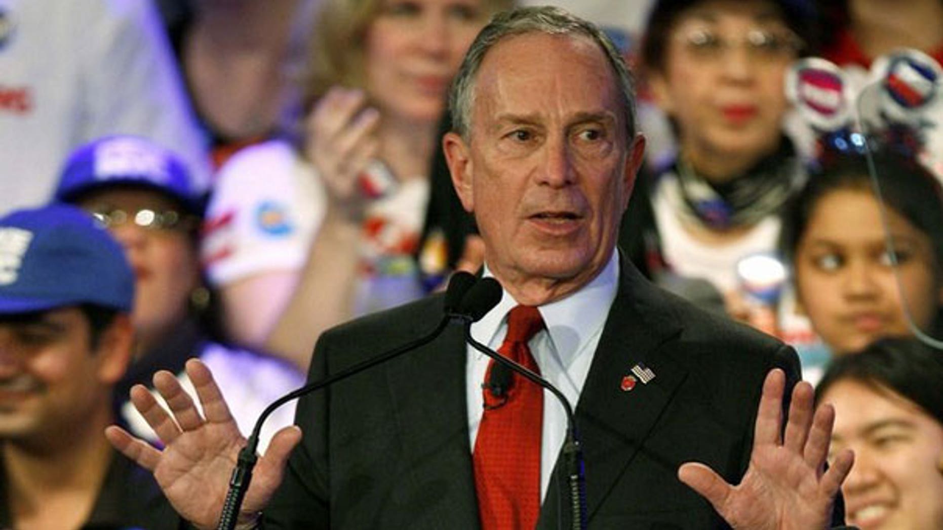 Nov. 3: New York mayor Michael Bloomberg speaks to supporters during his re-election victory party at campaign headquarters in New York (Reuters).