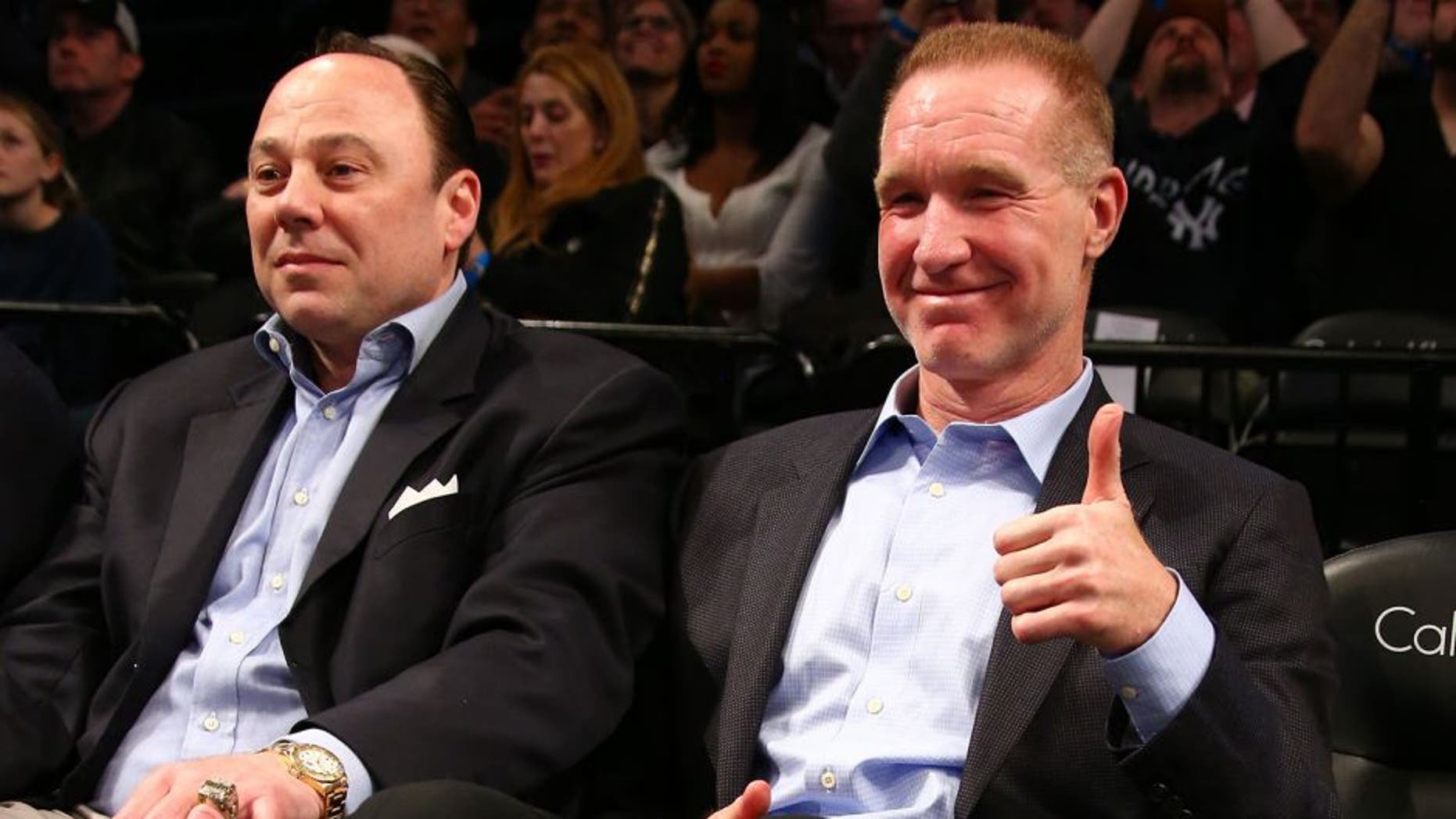 NEW YORK, NY - APRIL 13: Former player Chris Mullin attends the game between the Chicago Bulls and Brooklyn Nets on April 13, 2015 at the Barclays Center in the Brooklyn borough of New York City. NOTE TO USER: User expressly acknowledges and agrees that, by downloading and or using this Photograph, user is consenting to the terms and conditions of the Getty Images License Agreement. Mandatory Copyright Notice: Copyright 2015 NBAE (Photo by Nathaniel S. Butler/NBAE via Getty Images)