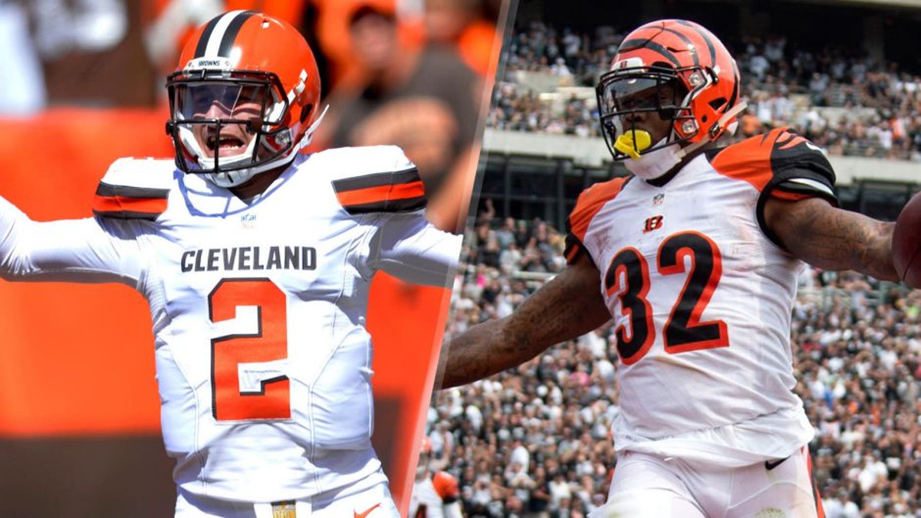 Cleveland Browns quarterback Johnny Manziel celebrates after a 60-yard touchdown pass to wide receiver Travis Benjamin in the first half of an NFL football game against the Tennessee Titans, Sunday, Sept. 20, 2015, in Cleveland. (AP Photo/David Richard)