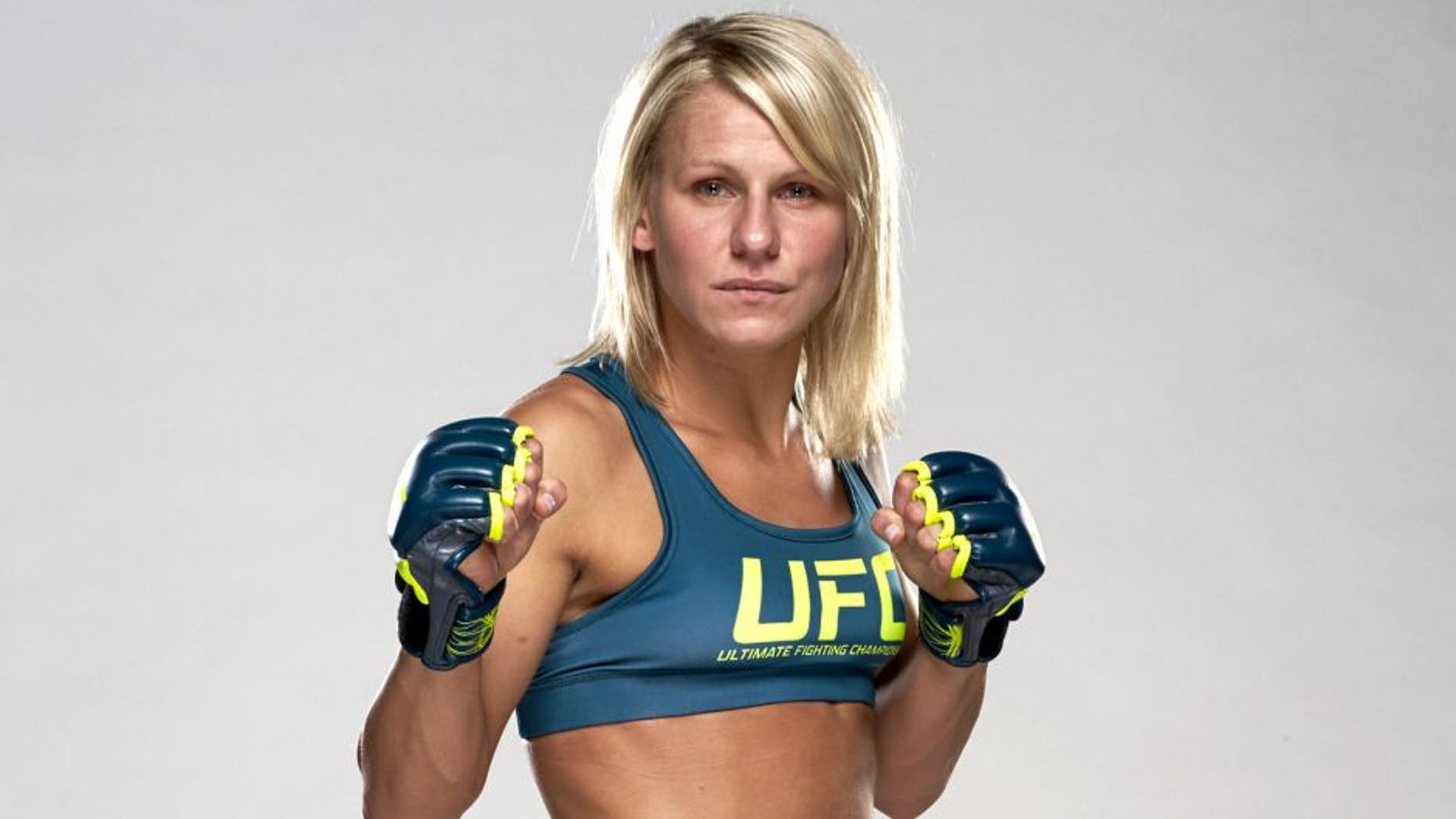 LAS VEGAS, NV - JULY 3: Justine Kish poses for a portrait during the TUF 20 Media Day session at the TUF gym on July 3, 2014 in Las Vegas, Nevada. (Photo by Esther Lin/Zuffa LLC/Zuffa LLC via Getty Images)