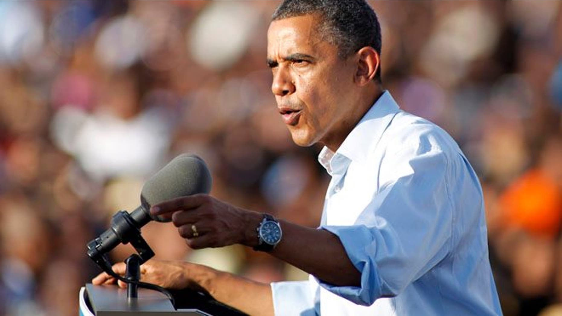 Nov. 4, 2012: President Barack Obama speaks during a campaign event at McArthur High School in Hollywood, Fla.