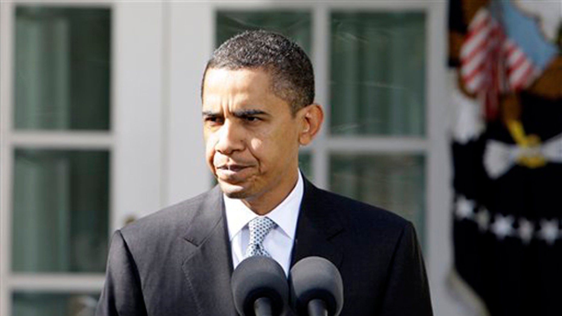 President Barack Obama speaks in the Rose Garden of the White House in Washington, Friday, Nov. 6, 2009. (AP)