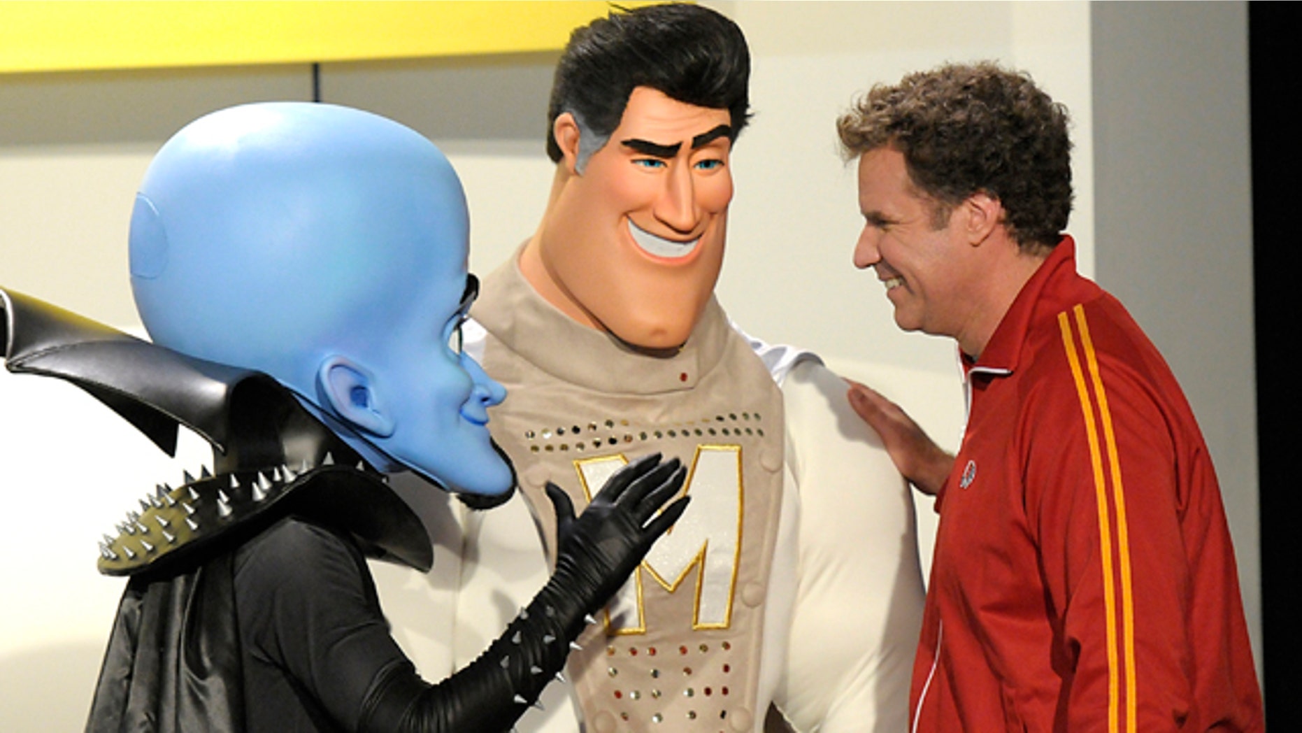 Oct. 30: Actor Will Ferrell poses with costumed characters at the Los Angeles premiere of the animated feature film "Megamind."