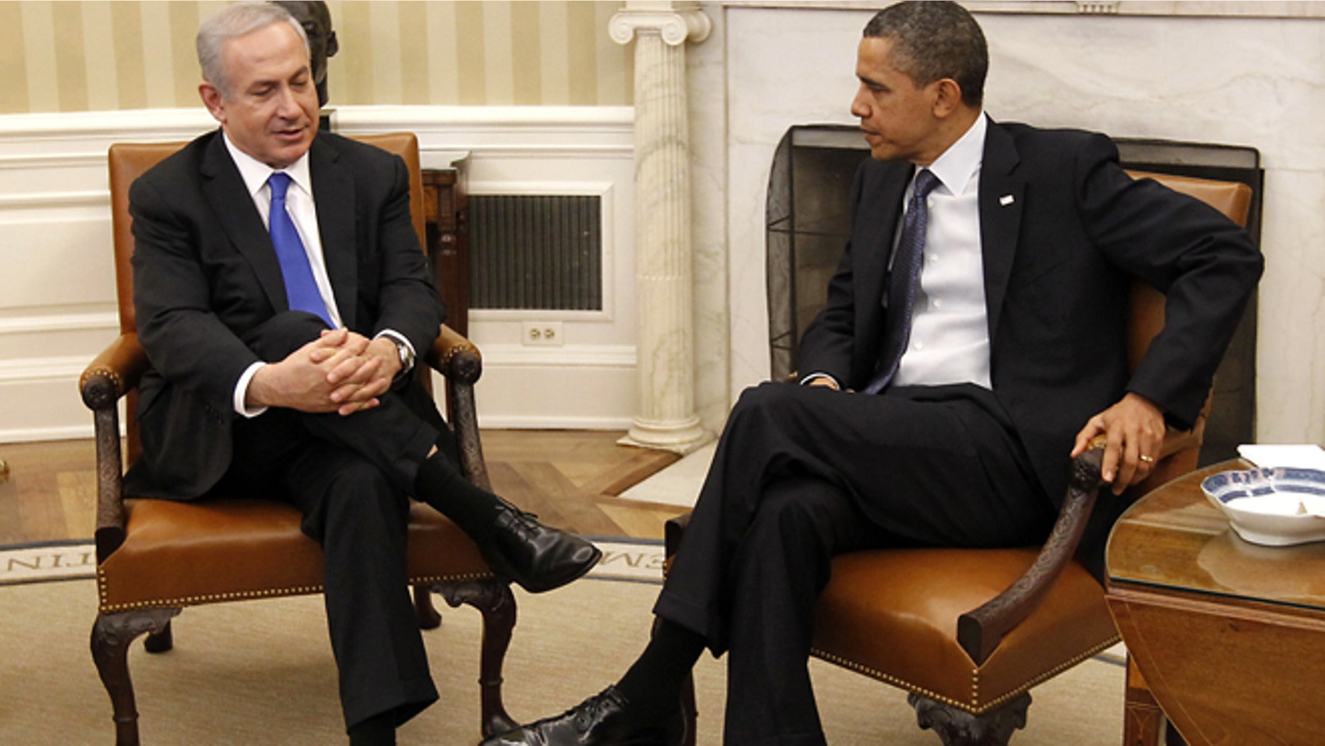 File: March 5, 2012: President Barack Obama meets with Israeli Prime Minister Benjamin Netanyahu in the Oval Office of the White House.